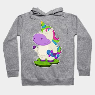 Unicorn Skater Skateboard Sports Hoodie